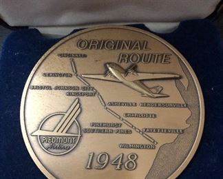 40th Anniversary Piedmont Airlines Large Commemorative Medallion 