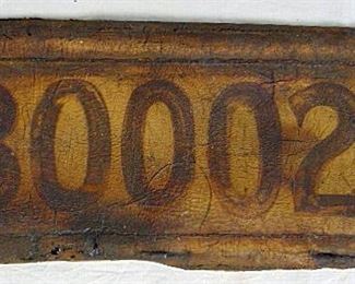 Turn Century leather licence plate