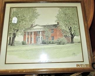 THE SCOTT HOME WHERE TODAY THE US POST OFFICE STANDS TODAY IN OCALA. SIGNED HOWARD FAIN 1981 $175