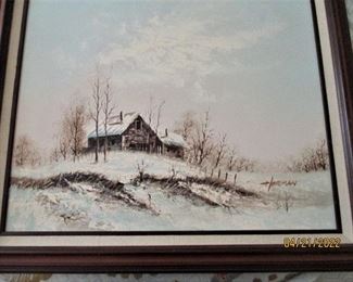 OIL ON CANVAS SIGED T. LERMAN $175