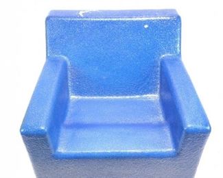 
Vintage Retro Blue Rubber Disco Chair 