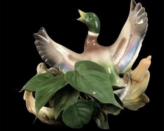 
Ceramic Mallard Duck Table Lamp