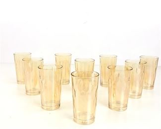 
Mid Century Modern Glass Tumblers, Set Of 10