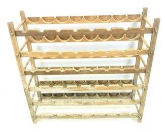 
Antique Wood 48-Bottle Wine Rack