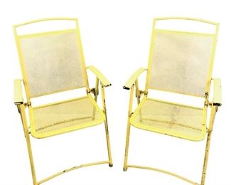 
Mid Century Metal Folding Lawn Chairs