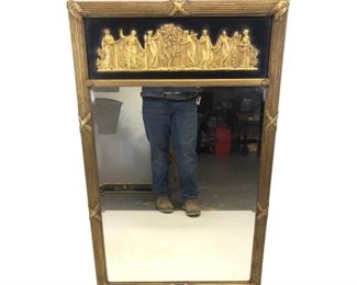 
Gilded Full Length Wall Mirror With Classical Relief