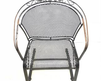 
Vintage Wrought Iron Outdoor Rocking Chair