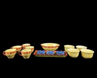 
Pfaltzgraff Hand Painted Napoli Pattern 14-Piece Dish Set 