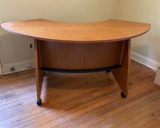 Half Moon Desk with Wheels