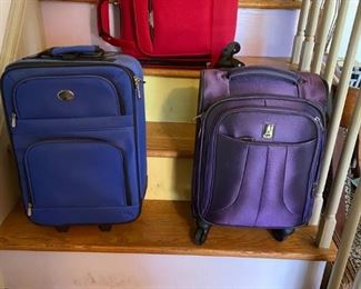 Variety of small luggage on wheels