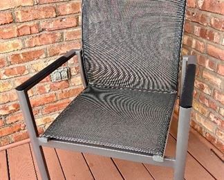 6 x Gloster Powdered Aluminum Sling Chairs 