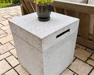Restoration Hardware IXTAPA Propane Tank Cover Outdoor Patio Side Table / Concrete Table