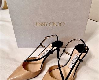 Jimmy Choo Nude Pumps Slingback Shoes / Jimmy Choo's