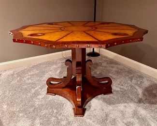 Drexel Heritage Leather Top Game Table