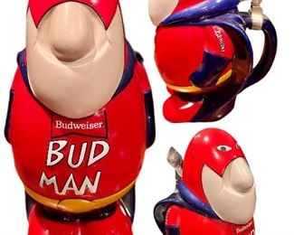 Reproduction Budwiser Bud Man Beer Stein. We do have the original Bud Man beer stein for sale as well.