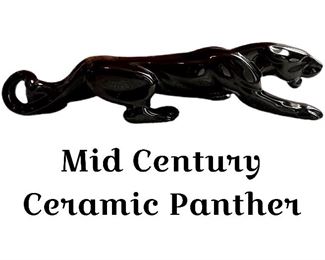 Mid Century Modern Ceramic Panther