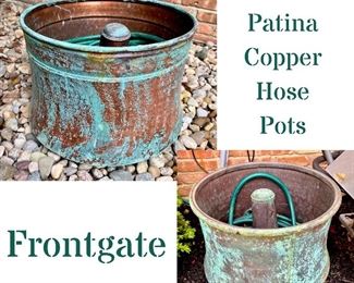 Frontgate Patina Copper Hose Pots
