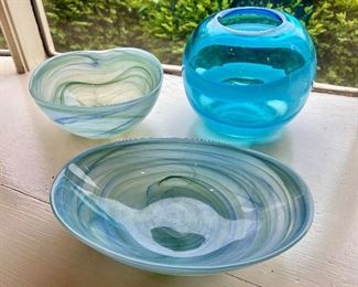 Art glass and Bowls'