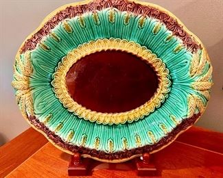 Majolica Pottery Wheat Pattern
