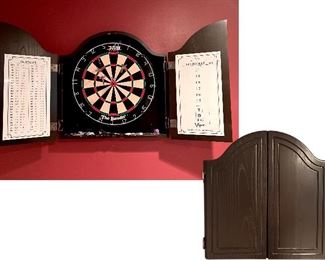 Dart Board and Dart Board Cabinet