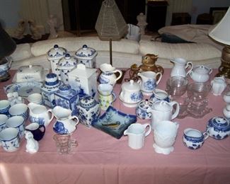 SOME OF THE BLUE & WHITE WARE