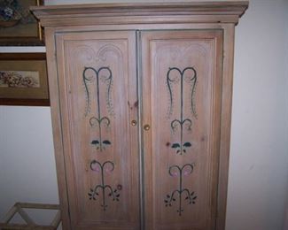 PAINT--DECORATED ARMOIRE