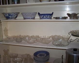 MORE GLASSWARE & BLUE & WHITE