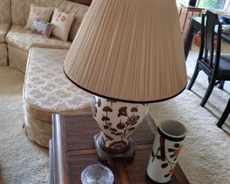 MCM Sofa, end table, lamp