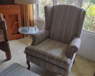 Wingback and ottoman