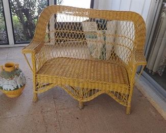 Wicker Settee