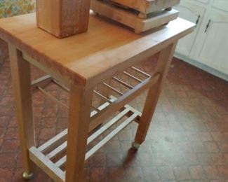 Kitchen Butcher Block Cart