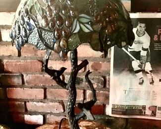 Tiffany style table lamp - basement 
