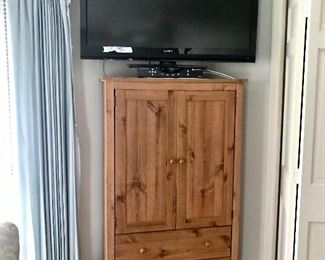 TV and cabinet, armoire - bedroom 