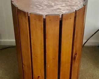 Wooden pedestal - bedroom 