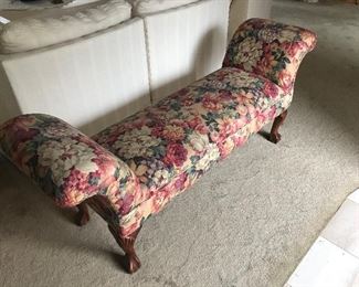 Floral bench - living room 