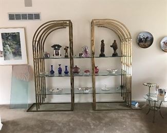 Brass etagere - living room 