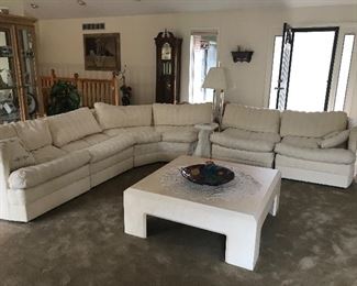Gormans white sectional sofa - living room 
