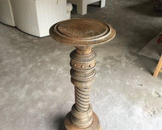Wooden pedestal - living room 