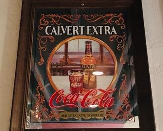 Calvert Extra & Coca Cola mirror - basement 
