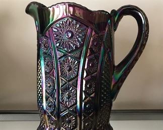 Carnival glass pitcher - kitchen 