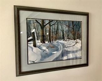 Framed artwork - basement 