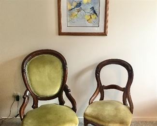 Antique chairs - basement 
