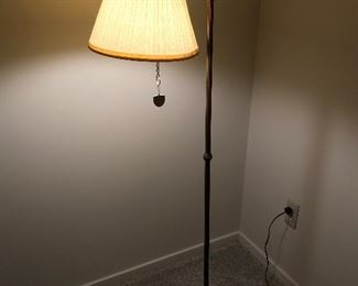 Antique floor lamp - basement office 