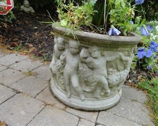 Beautiful Large Heavy Concrete Planter