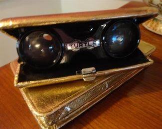 Vintage 1960's Turtle Folding Opera Glasses