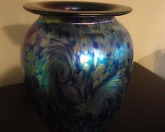 Robert Eickholt Studio Art Glass Vase Signed 2001