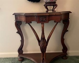 Ornate Table with Beautiful Bird Detailing