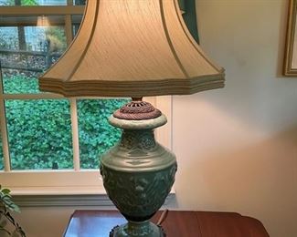 Vintage Celadon Table Lamp