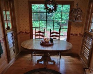 Oak Table with 6 ladderback  chairs