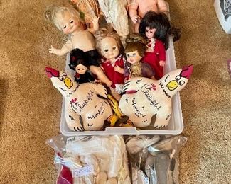 Vintage! Dolls: Chatty Cathy,  bride dolls, 1960 dolls, Vintage Chick-fil-A stuffed 'Doodles', doll clothes, shoes! 